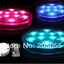 10 светодиодов Цвет изменение погружной лампы для свадьбы, вечеринки основание вазы с дистанционным управлением для чайных свечей Floralytes цветочный светло-Мульти Цвет