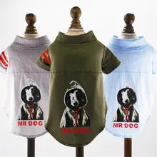 3 вида стилей хлопковые рубашки для домашних животных собака футболка Лето Щенок Одежда для собак Принт толстовки для маленьких собак пудель одежда Бишон одежда