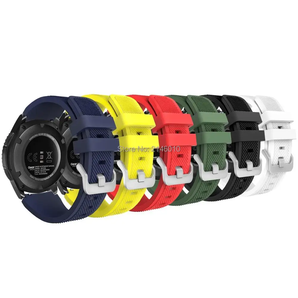 

[6-PACK] Soft Silicone Sport Replacement Strap for Samsung Gear S3 Frontier/S3 Classic/2nd Gen 46mm Smart Watch