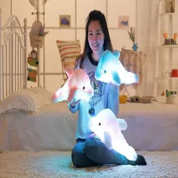 Индукционная музыка световой Дельфин плюшевые игрушки LED Свечение кукла Ночная подушку свет куклы на день рождения подарок ко Дню Святого