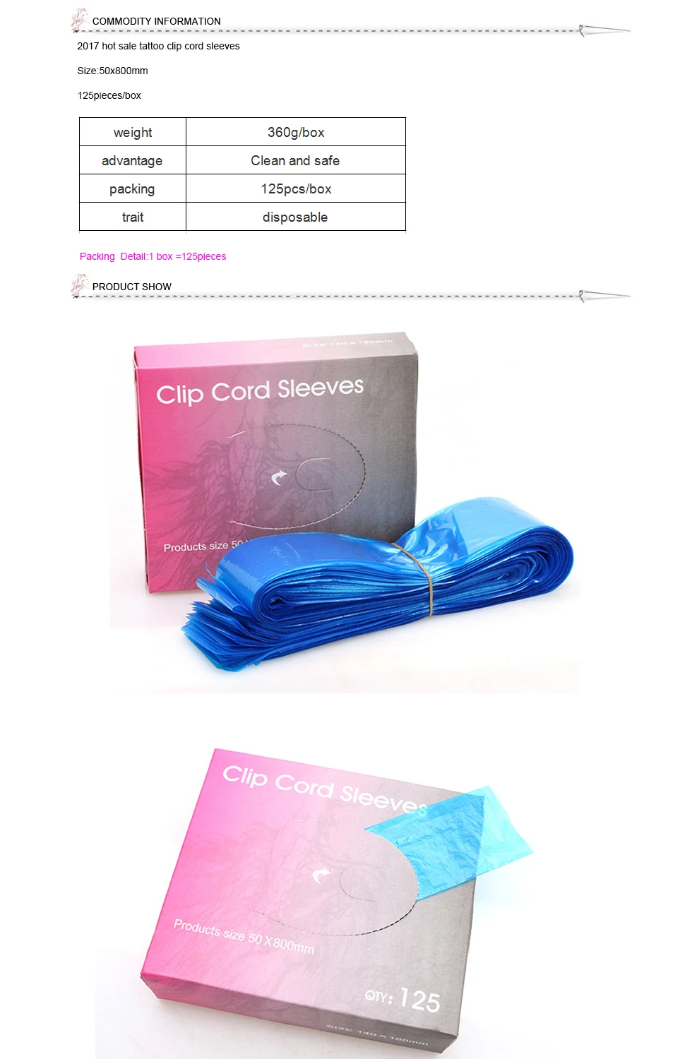 clips sleeves bag