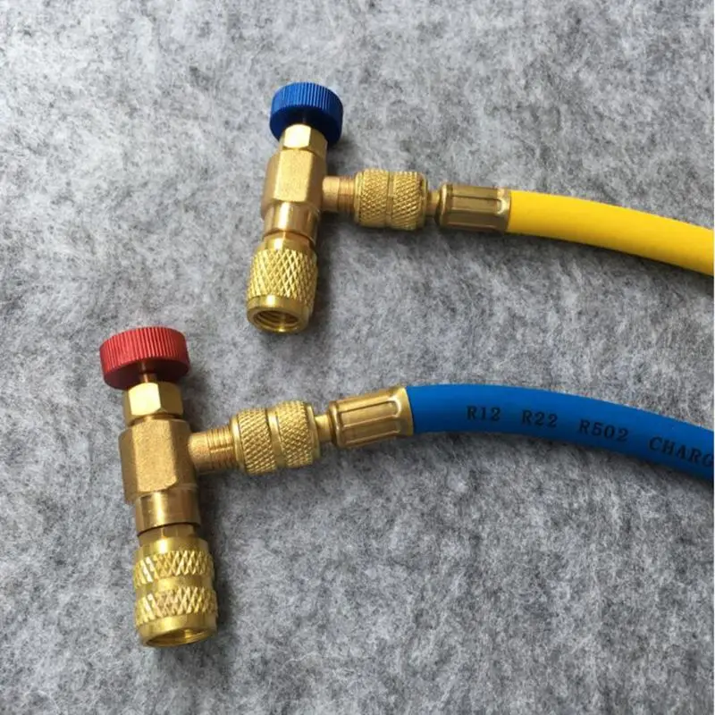 

2Pcs Safety Valve R410A R22 Air Conditioning Quick Coupler Connector Adapters