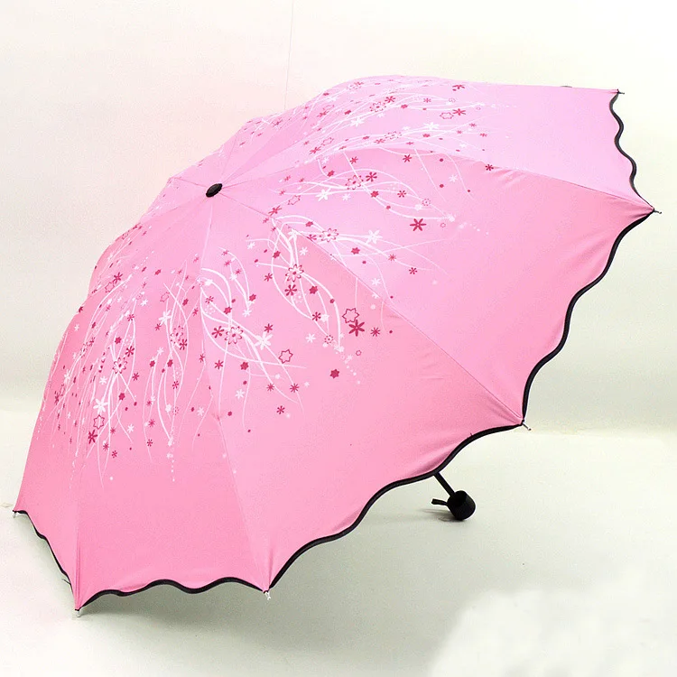 YADA 10 Bones Wavy Edge Lace Umbrella Rainy Arched Princess Umbrella For Women Men UV Folding Windproof Umbrellas Parasol YD178