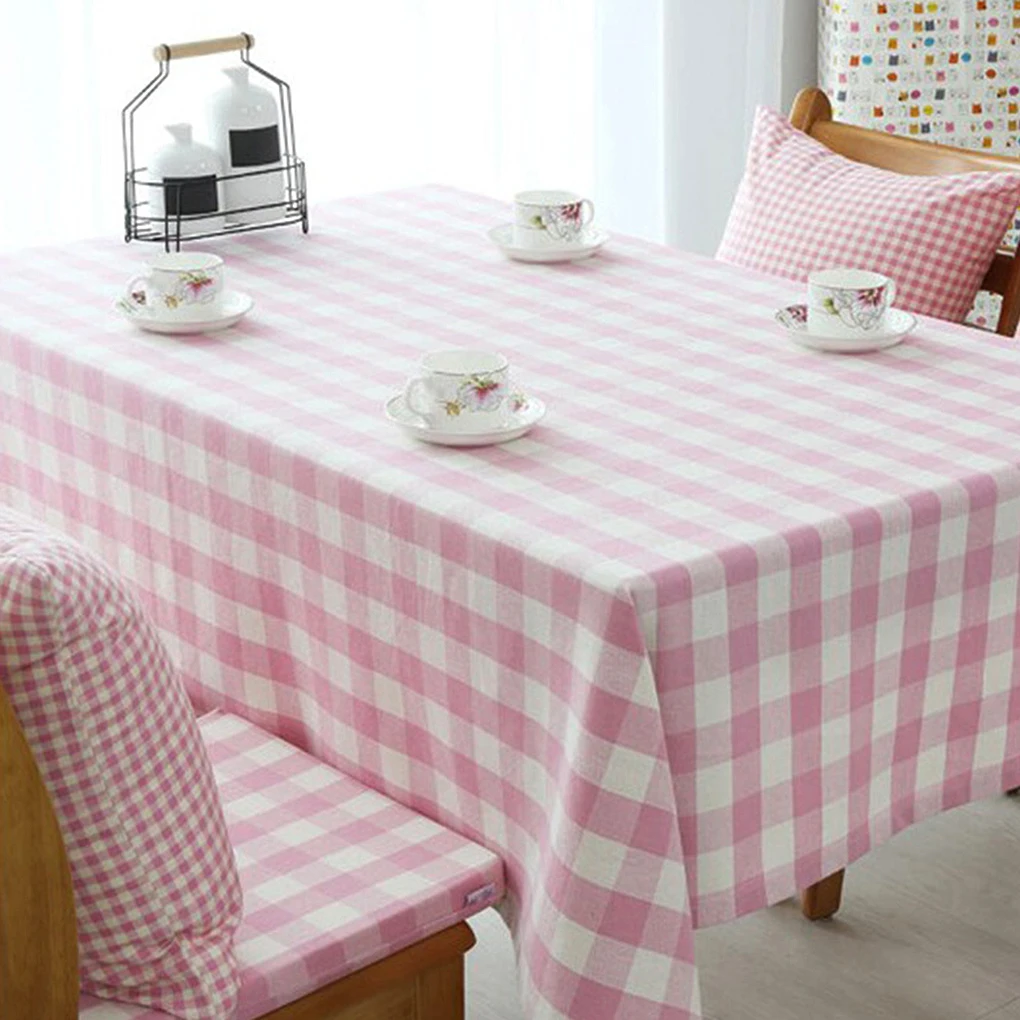 140x140cm/140x180cm/140x200cm/140x220cm Plaid Pattern Tablecloth Cotton