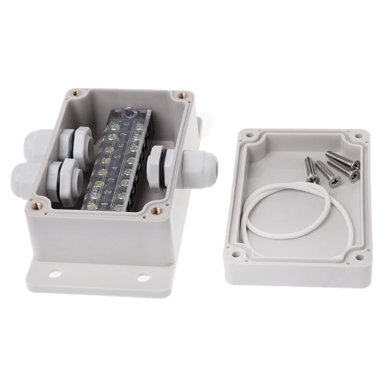 ABS Waterproof Junction Box Electric Enclosure Case 15A 600V Terminal