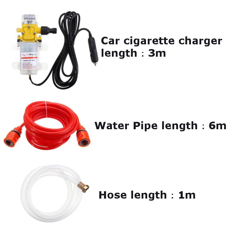 1 комплект постоянного тока 12 В 100 Вт 160 фунтов/кв. дюйм, Электрический моющий насос высокого давления для автомобиля, Комплект портативной стиральной машины с автомобильным зарядным устройством