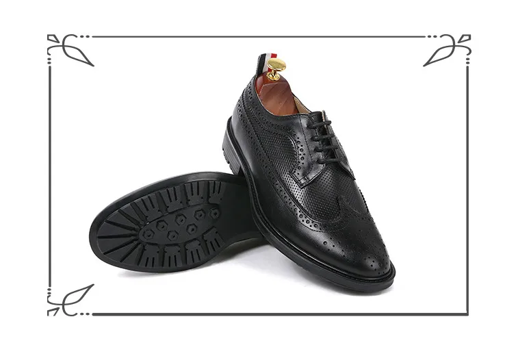 Del Oficina Pic Negocios Verano Tamaño Guinga As Genuino Punta Vestir Transpirable Redonda Cuero Gran Hombres Trabajo Brogue De Zapatos dOBw5