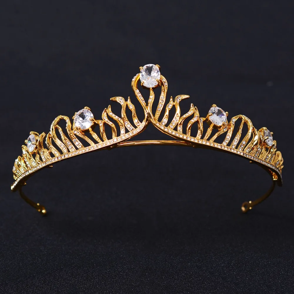 Simple High quality Princess Tiaras Bridal Wedding Crowns Women Crystal