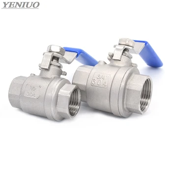 

BSPT 1/4" 3/8" 1/2" 3/4" 1" 1-1/4" 1-1/2" Female Stainless Steel SS304 2P Full Port Ball Valve with Vinyl Handle Thread Valves