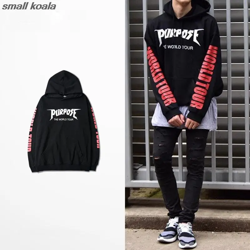 Purpose Tour Hoodies Men Justin Bieber Purpose Tour Hoodie Kanye