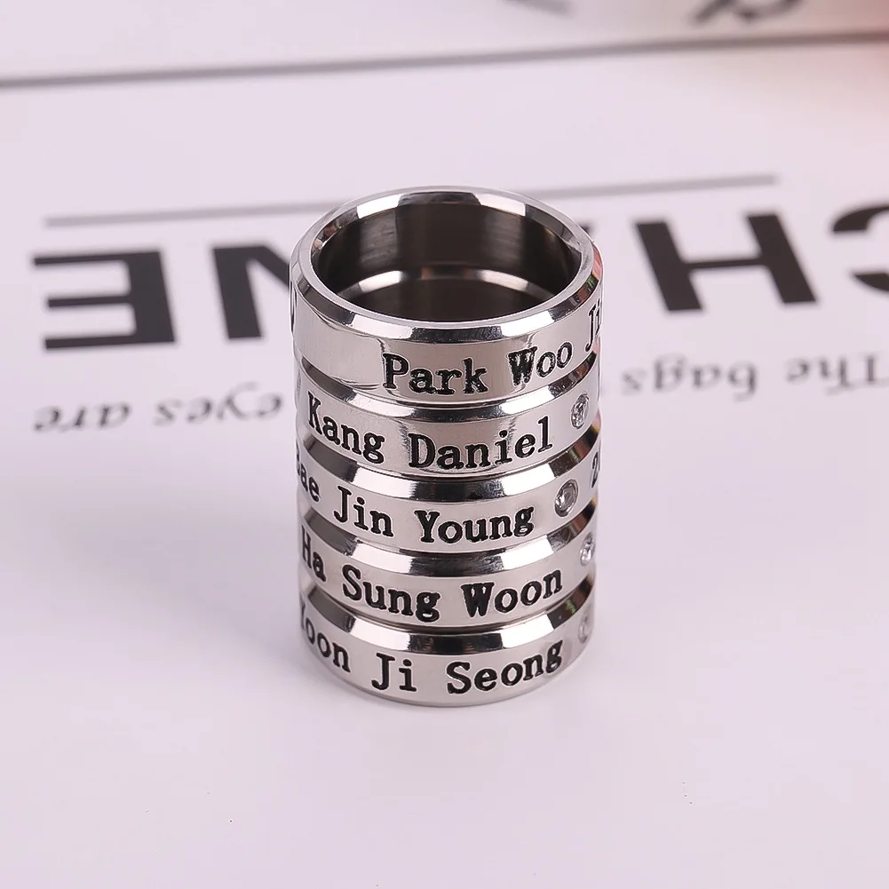 

K-POP Wanna One Album Rope Birthday Ring Accessories KPOP Jewelry K pop Rings With Lanyard