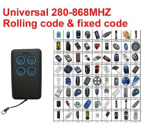 

Button Blue Multi frequency 280-868mhz universal remote transmitter