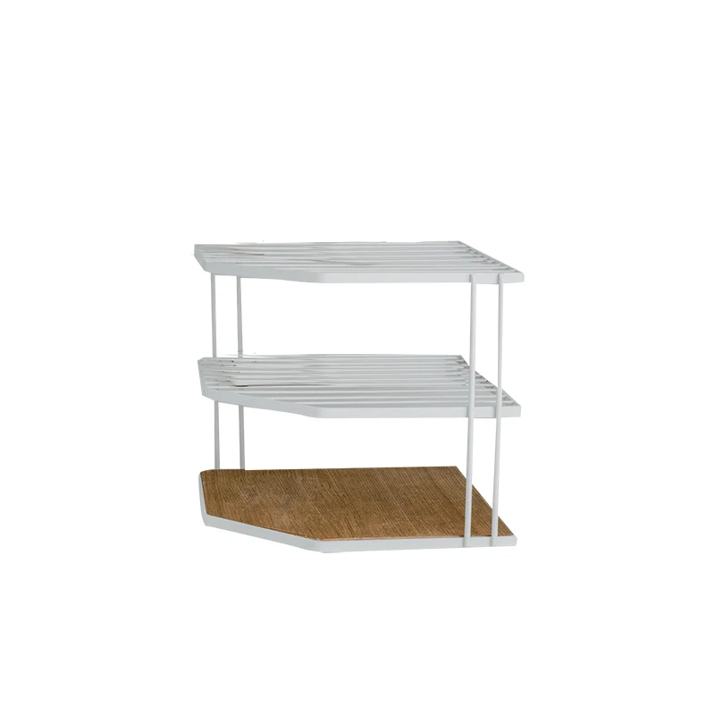 

Kitchen corner triangle racks seasoning condiment storage desk office plant desktop multi-layer corner finishing rack LL7191856