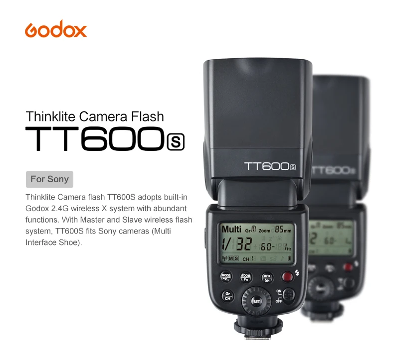 Godox TT600 2,4G Беспроводная GN60 Master/Slave камера Вспышка Speedlite Speedlight для Canon Nikon Pentax Olympus Fujifilm