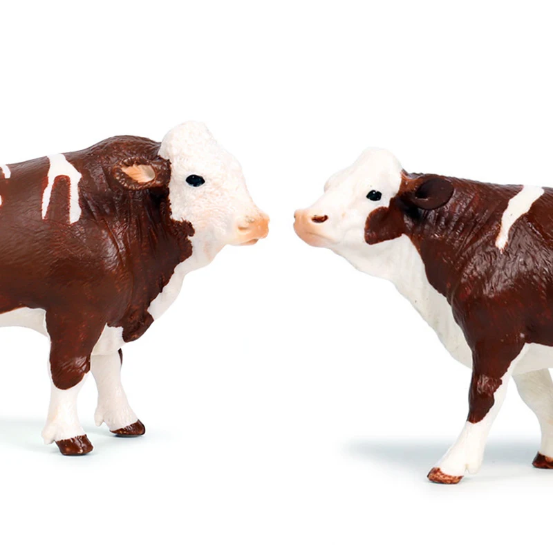 13 Style Classic Farm Animal Model Solid PVC Simulation Bull OX Cow Cattle Preschool Toy For Kid Gift F4