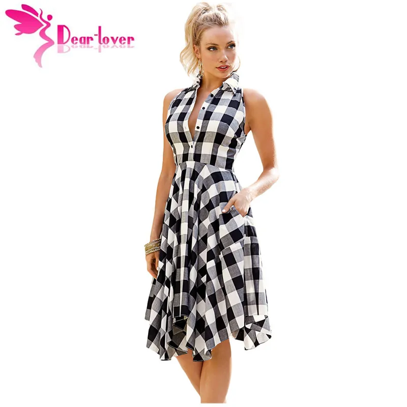 Dear Lover plaid dresses  Fashion Casual Summer  Office 