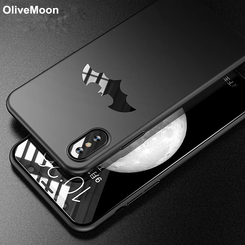 

Slim Batman Phone Case For iPhone XS MAX XR Cover Coque Matt Hard PC Phone Back Capa For iPhone XS 6 7 8 Plus X Cases Fundas