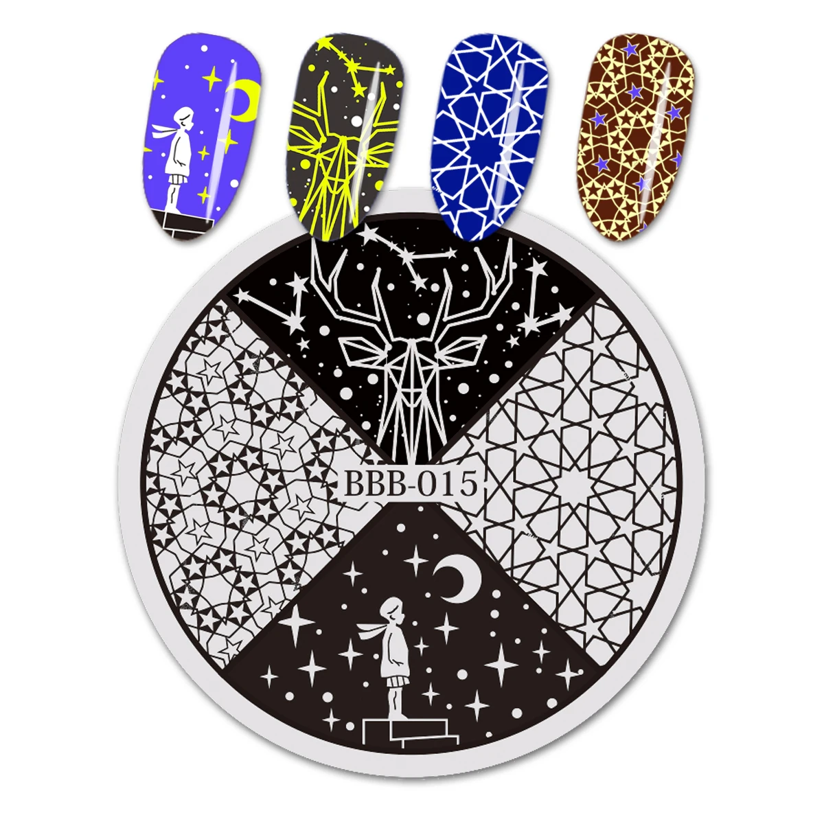 BeautyBigBang пластины для штамповки ногтей цветочный узор 5,6 см круглый из нержавеющей стали для печатей лаком для ногтей трафареты для дизайна ногтей BBB-020