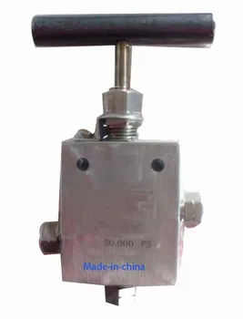 

Free shipping Model : HS15123 1/4'' 15000 psi 3 way /2 on stainless steel high pressure similar HIP Manual needle valve