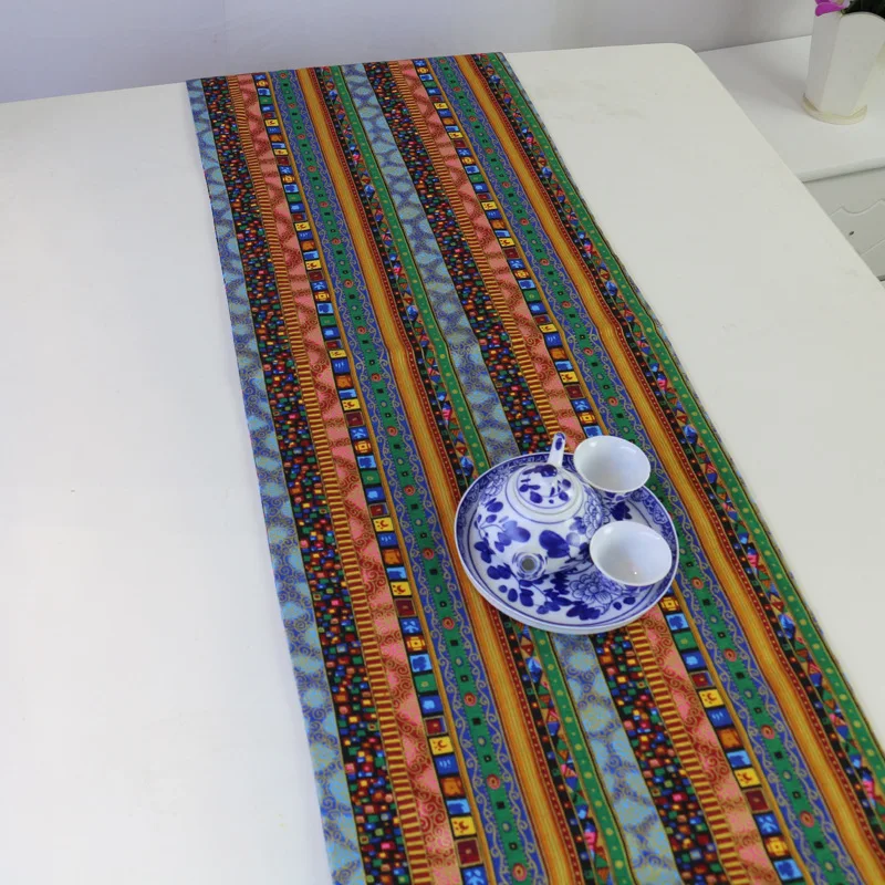 American cotton and hemp table flag, table flag, hotel, bed flag, tea house, tea flag