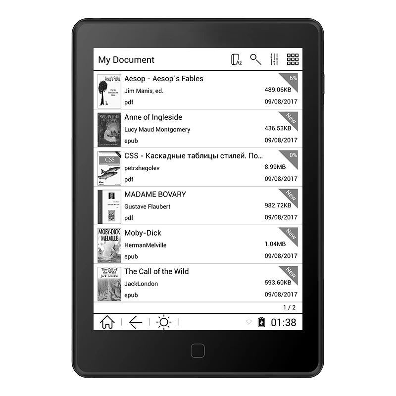 Новое поступление likebook AIR " Ebook Reader 1G/16G 300ppi E-reader сенсорный экран с передним Светильник крышка