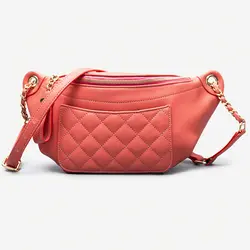 Высокое качество из искусственной кожи розовый черный Поясные сумки Для женщин дизайнер поясная сумка Пояс Сумка женская мини поясная
