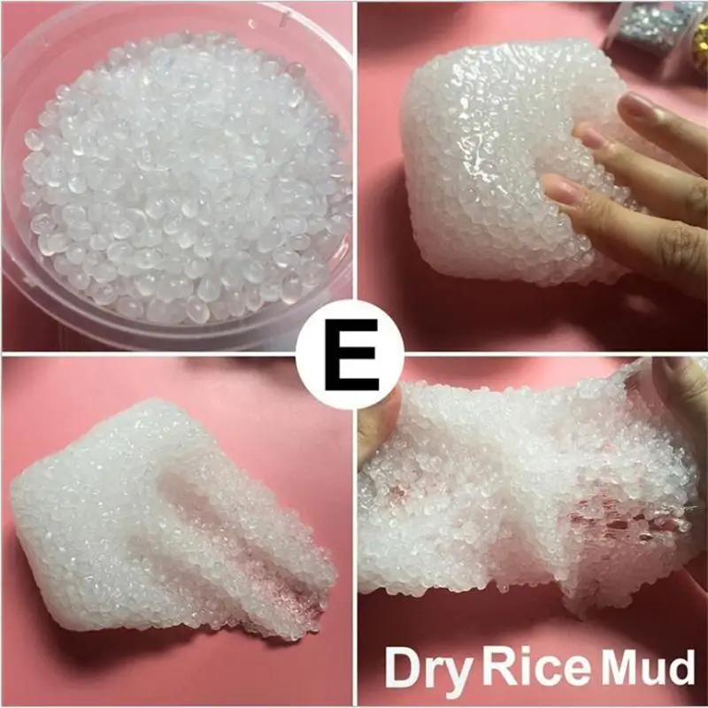 

AOSST Slime DIY Crystal Lizun Dough Anti Stress Sludge Toy Plasticine Modeling Clay for Kids NEW DIY Rice Mud Foam Clear Fluffy