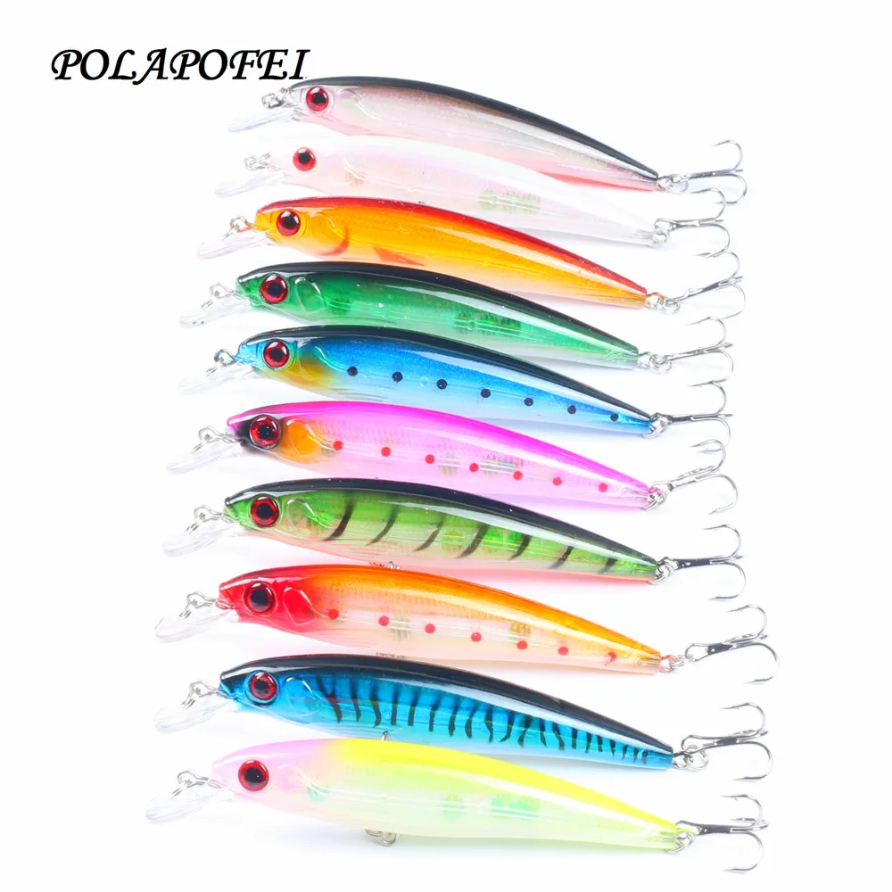 

POLAPOFEI 1pcs Wobbler Fishing Lure Minnow Crankbait Isca Artificial Bait Carp Fishing Bait Jerkbait Peche Pesca 11cm/13g C155