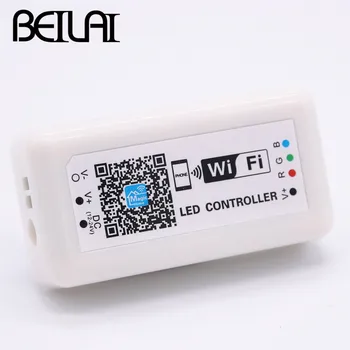 

BEILAI DC 12V 24V LED WIFI RGB Controller For SMD 5050 2835 RGB LED Strip Light Application to IOS and Android Mobile