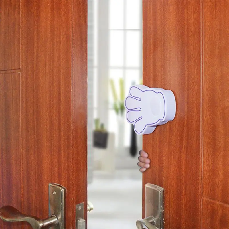 

Child Safety Door Card Baby Anti-pinch Block Small Hand Shape Creative Rotary Clamp Doors Stopper
