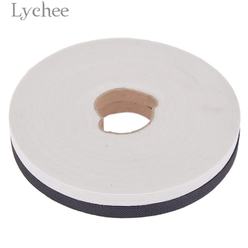 Lychee Life 100 м ширина 1 см клейкие подкладки черно белая ткань односторонний материал