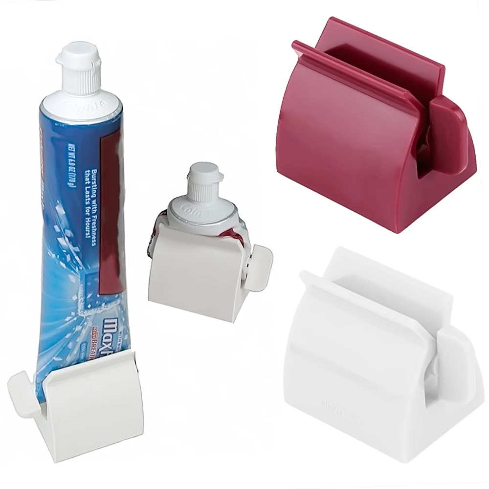 

Behogar Convenient Toothpaste Rolling Tube Toothpaste Squeezer Tooth Paste Dispenser Holder Stand Bathroom Set Accessories