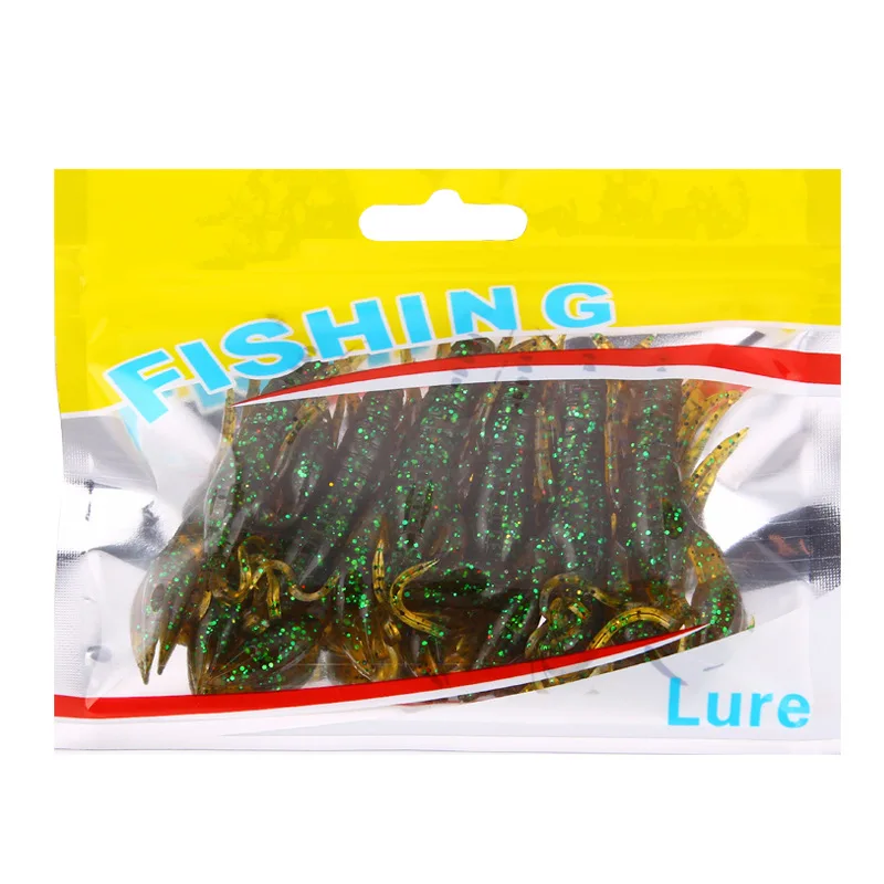 Soft Lure Bait Medium Shrimp 8.5cm/5.7g 6/pcs Lure Bait Silicone Lobster Bionic Fish Bait Fishing Tackle jooyoo