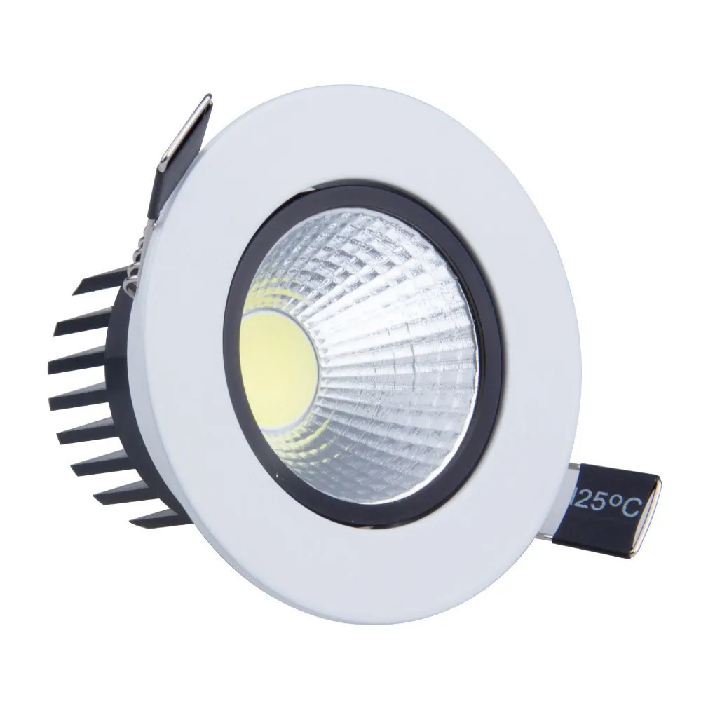 Dimmable Recessed LED Downlight COB 6W 9W 12W 15W Dimming LED Spot Light LED Ceiling Lamp AC 110V 220V Free shipping
