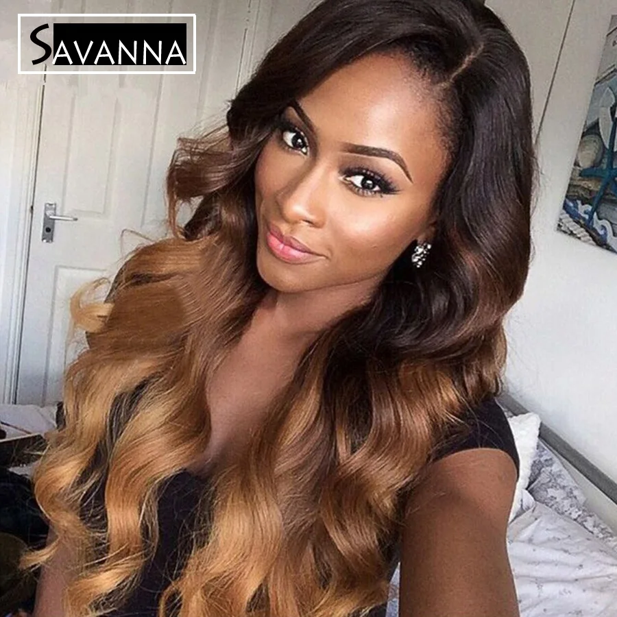 

Two Tone #1b/#30 Frosted Ombre Lace Front Wigs Fashion Highlight Color Glueless Full Lace Wigs Brazilian Virgin Human Hair Wigs