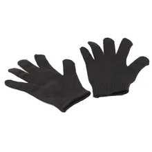 1Pair Black Stainless Steel Wire Safety Works Anti Slash Cut Resistance Glove free shipping