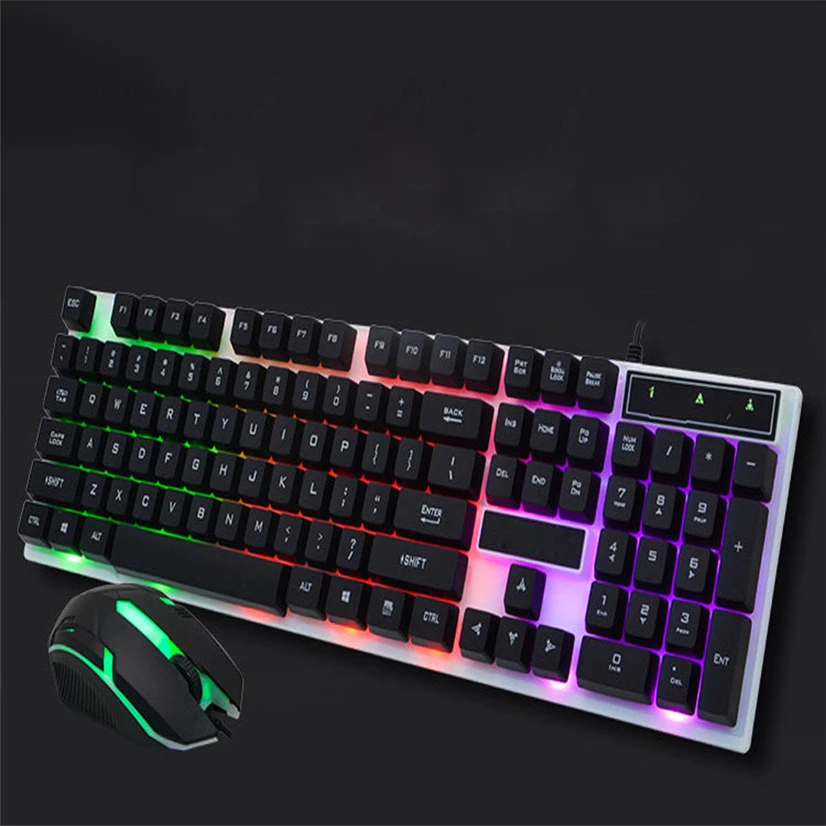 D280 английский игровая клавиатура с подсветкой с светодиодный RGB красочные колпачки клавиатура с подсветкой геймер подобные Механическая Feel для ПК A24