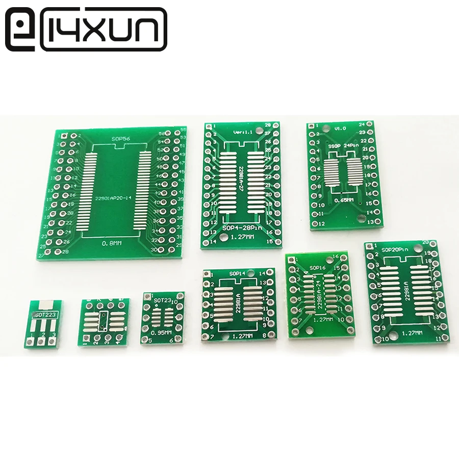 EClyxun 10 шт. печатная плата комплект SMD поворот к DIP адаптер конвертер пластина SOP MSOP