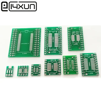

EClyxun 10pcs PCB Board Kit SMD Turn To DIP Adapter Converter Plate SOP MSOP SSOP TSSOP SOT23 8 10 14 16 20 28 SMT To DIP