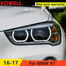 KOWELL автомобильный Стайлинг светодиодный головной фонарь для BMW X1 фары для X1 светодиодный угол глаза drl H7 hid Биксеноновые линзы ближнего света