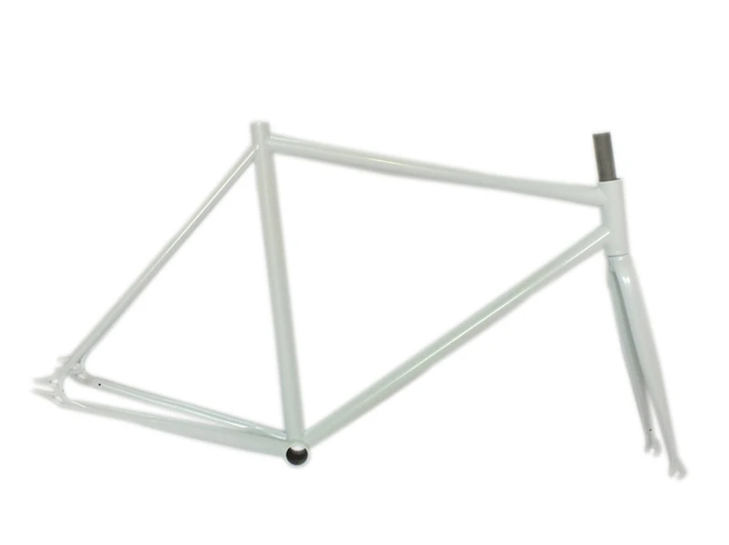 US $56.50 Full CrMo steel Fixed gear bike frame 700C 510mm 4130 glossy single speed white Accessories