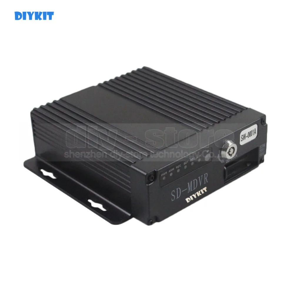 DIYKIT автомобильный автобус RV мобильный HD 4CH DVR видео/аудио рекордер с