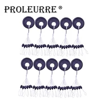 10 комплектов(60 шт.) рыболовные космические бобы Вертлюги зажим соединители рыбный стопор для поплавка фасоли цилиндрической и оливковой формы в комплекте PJ-303