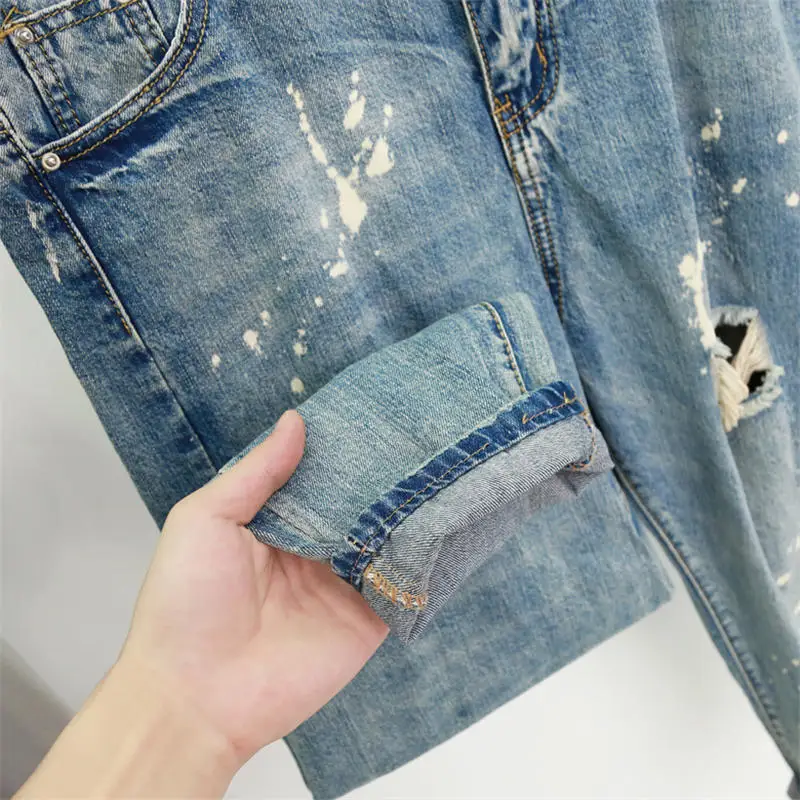 5XL Boyfriend Jeans For Women Denim Harem Pants Vintage Loose Plus Size Ripped Jeans Femme Streetwear High Waist Mom Jeans Q1498