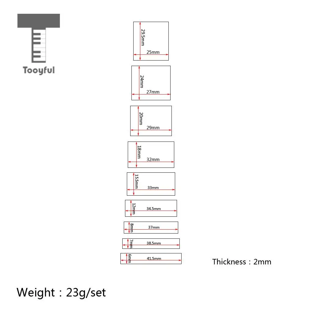 Tooyful DIY Inlays Material White Shell Block for Guitar Fingerboard Fretboard Neck