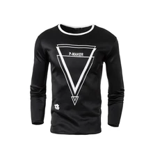 

2018 hot New Slim Fashion casual Mens Long sleeve Round neck Sweatshirt personality Geometric patterns design clothing 5XL