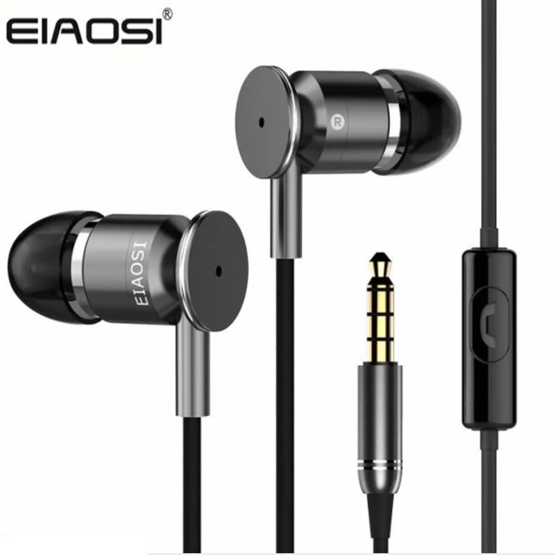 

EIAOSI X6 Stereo In-ear Metal Earphone For Phone With Microphone Good Bass For iPhone Samsung Xiaomi phone