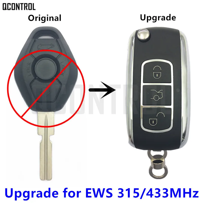 

QCONTROL Remote Key 315MHz/433MHz Upgraded for BMW EWS X3 X5 Z3 Z4 1/3/5/7 Series Auto Vehicle Door Lock Radio Controller