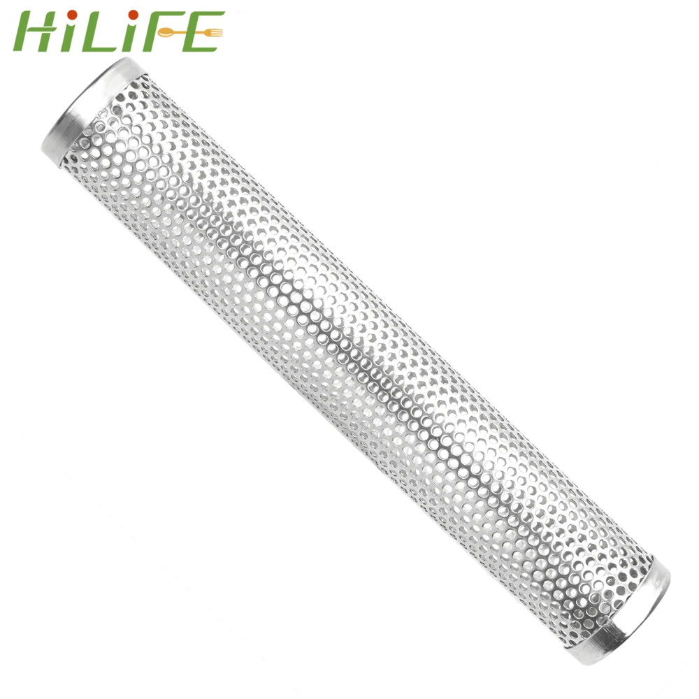 

HILIFE Kitchenware Home Outdoors Barbecue Tools Smoke Generator Smoker Wood Pellet Stainless Steel BBQ Grill Smoking Mesh Tube