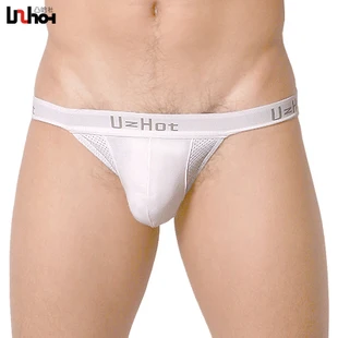 

Uzhot white mesh bags fork low-waist sexy male briefs panties antibiotic underwear 13006